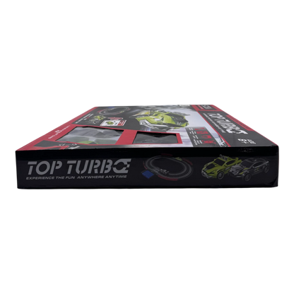 Top Turbo 1:43 Scale Slot Racing Set with 2 Cars & Dual Track | Electric Racing Track Toy