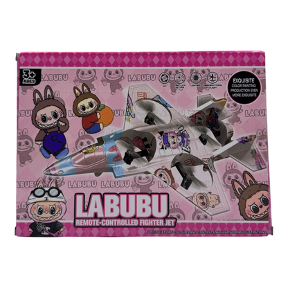 Labubu Remote Control Fighter Jet Toy for Kids with Lights & 360° Flying Action