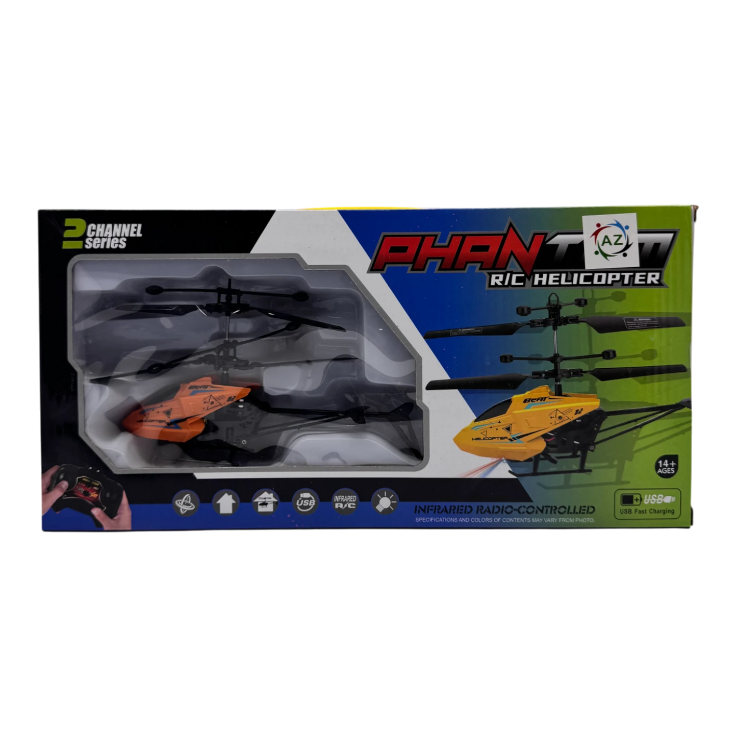 Phantom RC Helicopter 2 Channel Remote Control Helicopter with USB Charging