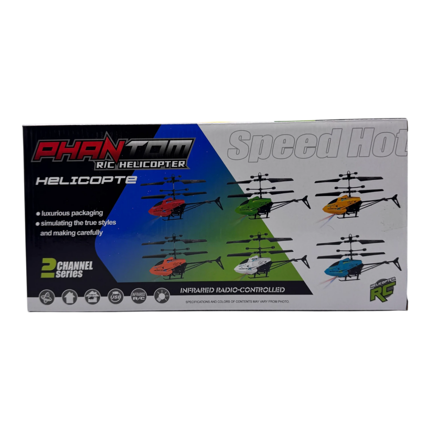 Phantom RC Helicopter 2 Channel Remote Control Helicopter with USB Charging