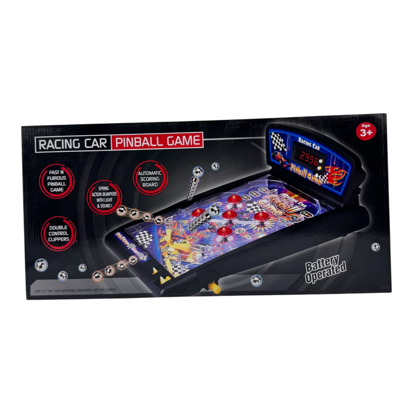 Racing Car Pinball Game for Kids – Electronic Arcade Tabletop Pinball (3+ Ages)