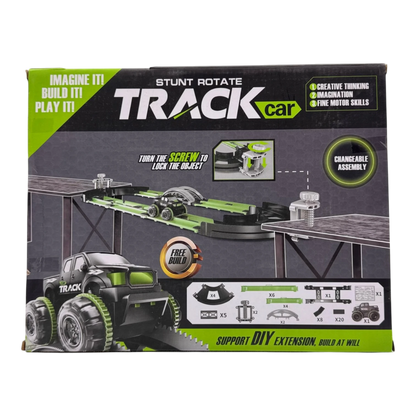 Stunt Rotate DIY Track Car Set – Gear-Wheel Climbing Truck with Changeable Assembly