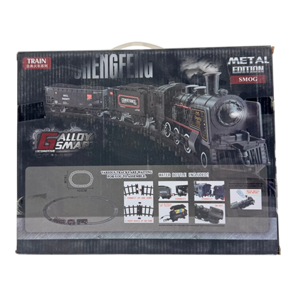 G-Alloy Smart Metal Steam Train Set – Real Smoke Effect & Die-Cast Locomotive