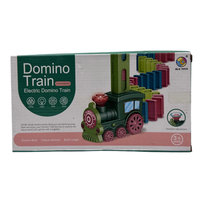 Automatic Electric Domino Train Toy Set – Sound & Light Stacking Locomotive