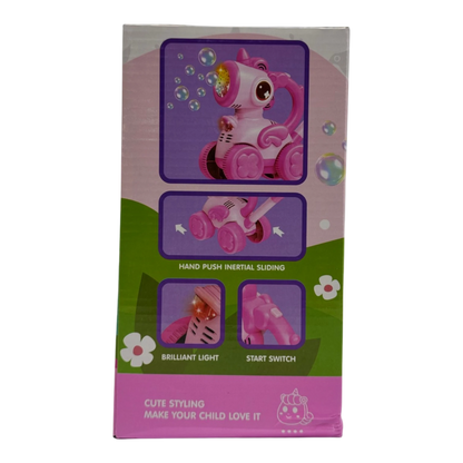 Horn Pony Light Bubble Stroller – Automatic Bubble Blower with LED Lights & Music