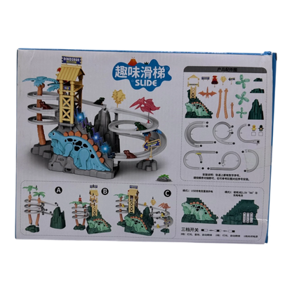 Dinosaur Paradise Electric Duck Slide Toy – Automatic Stair Climbing Toy with Music & Lights