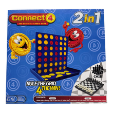 2-in-1 Classic Gameset – Connect 4 Grid & Ludo Board Game Strategy Kit