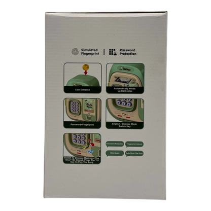 Smart Electronic Money Box with Simulated Fingerprint & Auto-Winding Banknote Slot