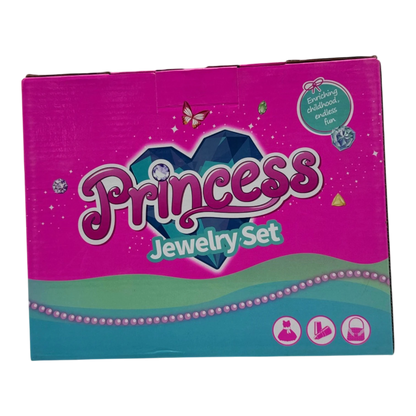 Princess Jewelry Set for Kids – Magical Dress-Up Accessories Kit with Tiara & Gems