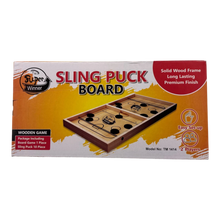 Super Winner Sling Puck Board Game – Fast-Paced Wooden Tabletop Sling Game for All Ages