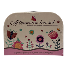 Kids Afternoon Tea Party Playset – 15-Piece Tin Tea Set with Carrying Case