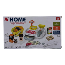 Home Supermarket 36-Piece Cash Register Playset – Interactive Grocery Toy with Scanner & Play Money