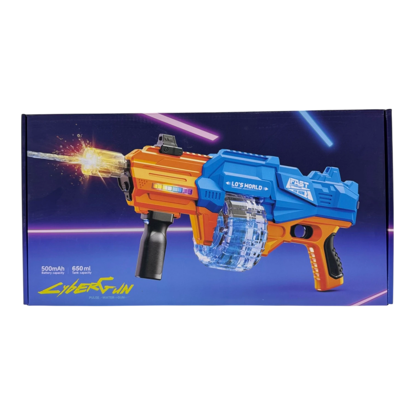 CyberGun Shotgun-Style Electric Pulse Water Gun – 650ml High-Capacity Motorized Blaster