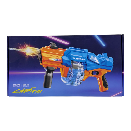 CyberGun Shotgun-Style Electric Pulse Water Gun – 650ml High-Capacity Motorized Blaster