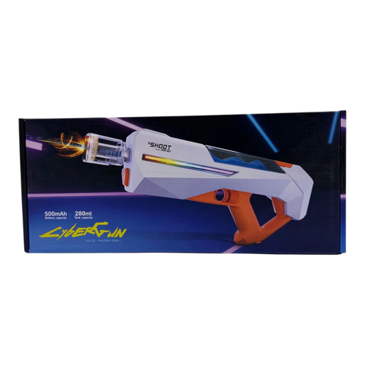 CyberGun Compact Electric Pulse Water Gun – 280ml High-Speed Motorized Blaster