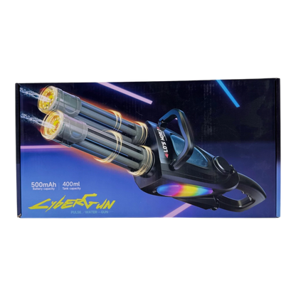 CyberGun Double Trouble Twin-Barrel Electric Water Gun – 400ml Motorized Lightning Edition Blaster
