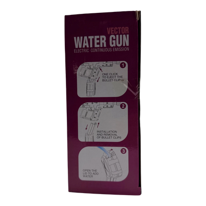 Vector Submachine-Style Electric Water Gun – Automatic Continuous Emission Blaster with Drum Tank