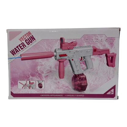 Vector Submachine-Style Electric Water Gun – Automatic Continuous Emission Blaster with Drum Tank