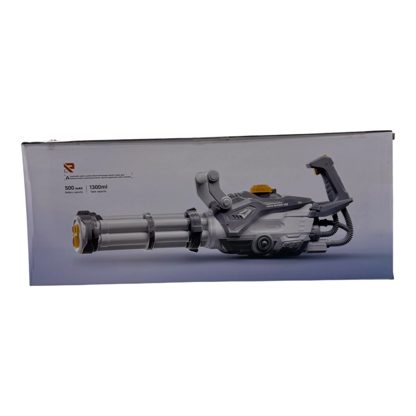 Big Gatling-Style Electric Water Gun – 1300ml High-Capacity Automatic Blaster with Self-Absorbing Pump