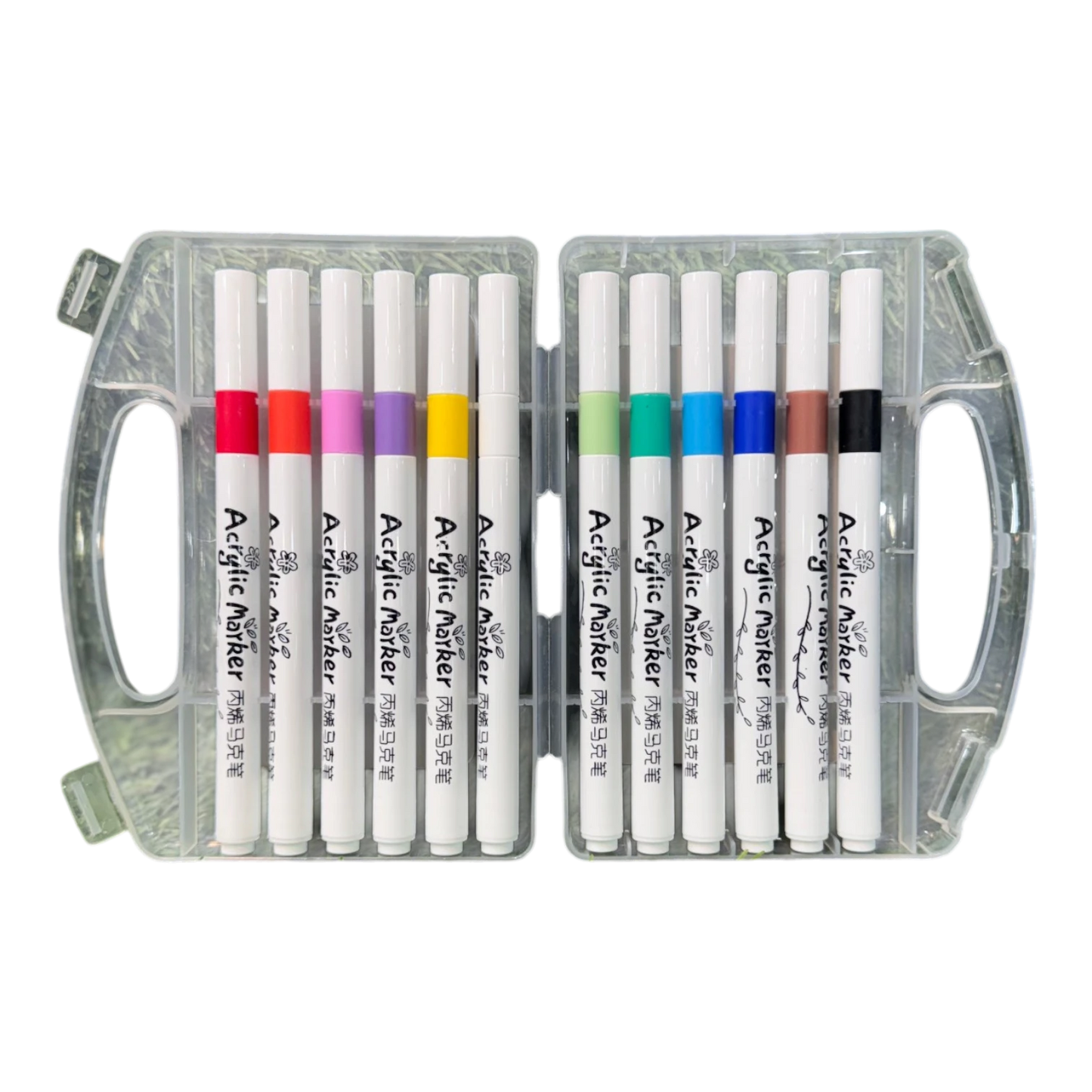 BBM 12-Piece Premium Acrylic Paint Marker Pens Set – Quick-Drying Waterproof Markers for Multi-Surface Arts & Crafts