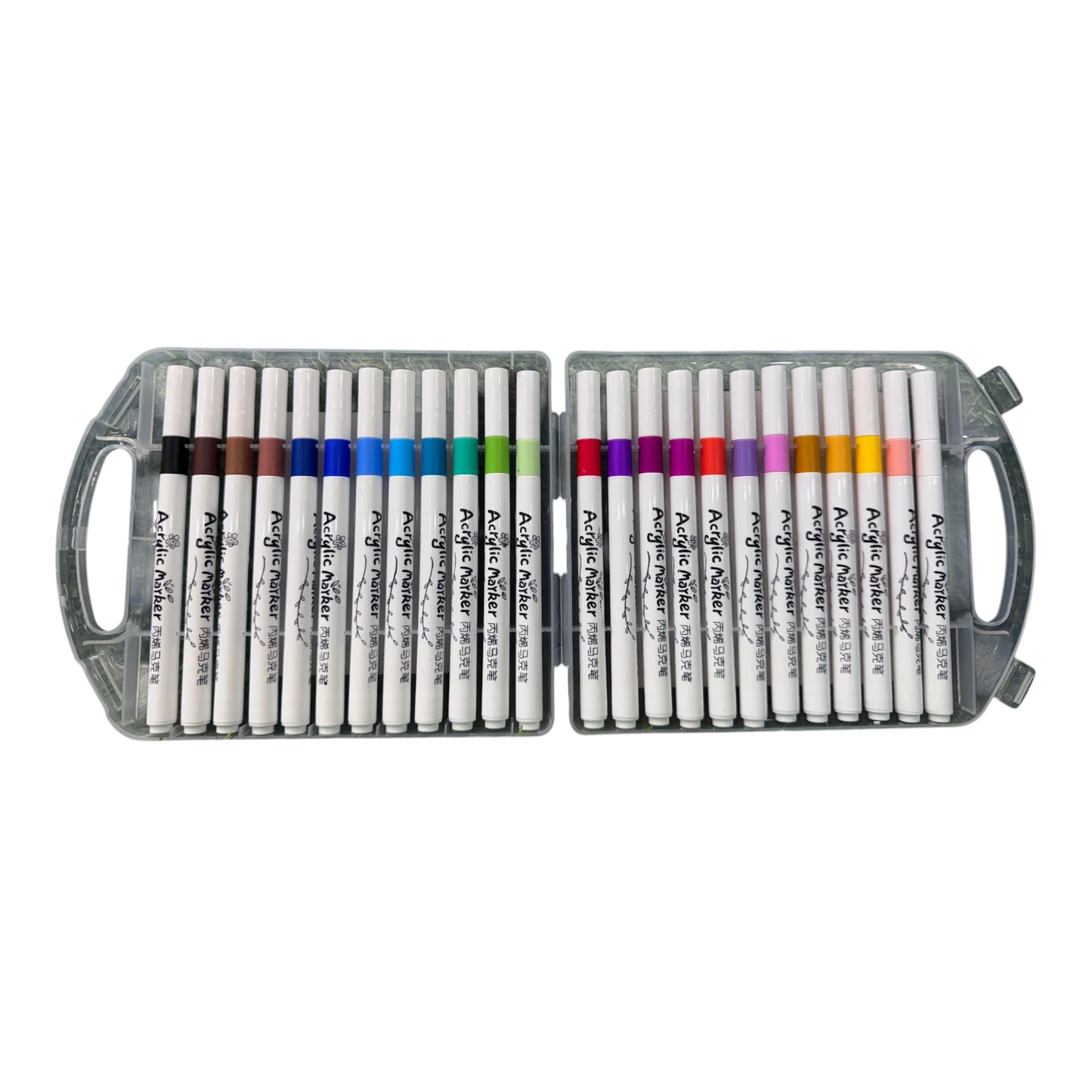 BBM 24-Piece Premium Acrylic Paint Marker Pens Set – Quick-Drying Waterproof Markers for Multi-Surface Arts & Crafts