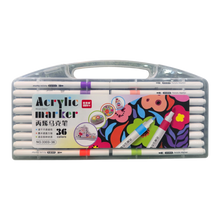 BBM 36-Piece Premium Acrylic Paint Marker Pens Set – Quick-Drying Waterproof Markers for Multi-Surface Arts & Crafts