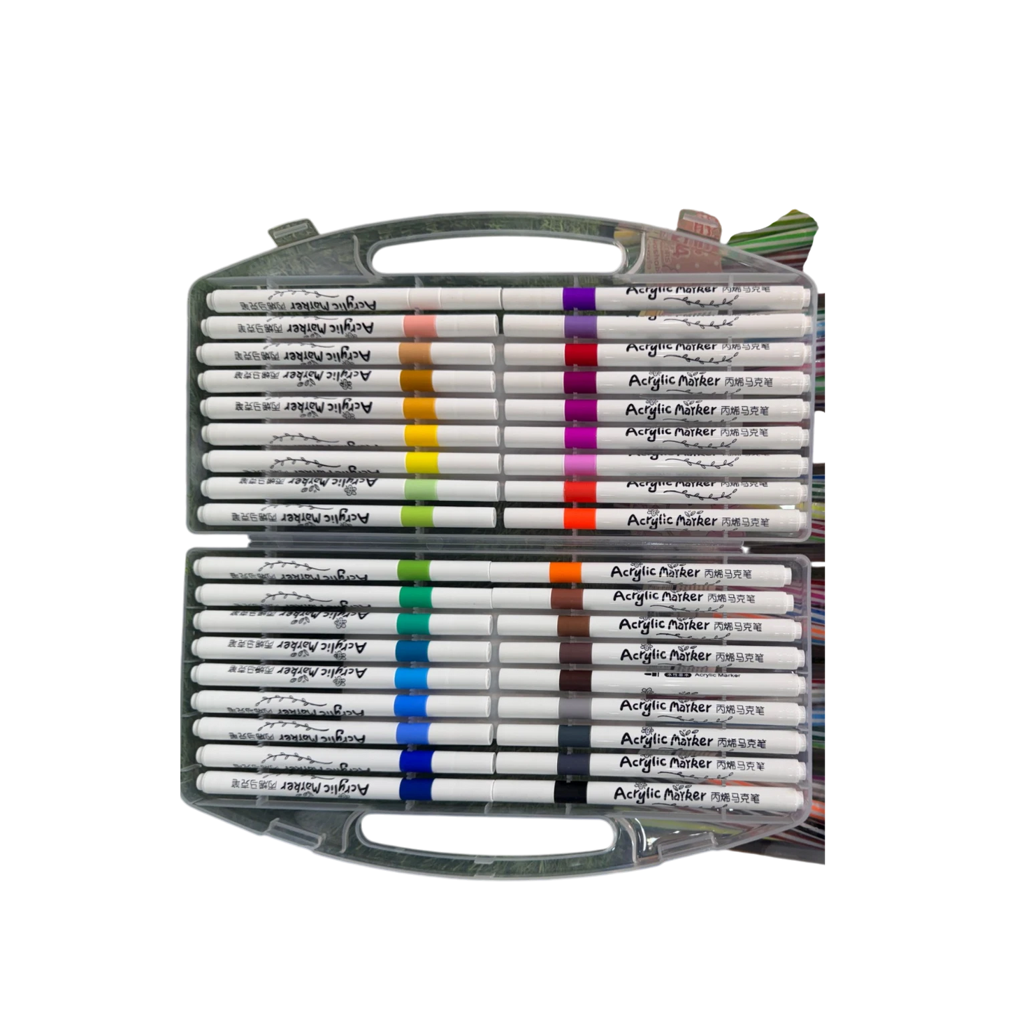 BBM 36-Piece Premium Acrylic Paint Marker Pens Set – Quick-Drying Waterproof Markers for Multi-Surface Arts & Crafts