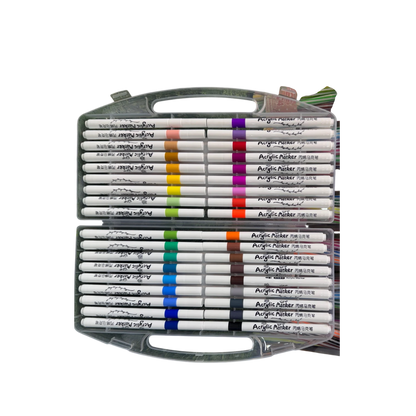 BBM 36-Piece Premium Acrylic Paint Marker Pens Set – Quick-Drying Waterproof Markers for Multi-Surface Arts & Crafts