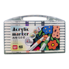 BBM 48-Piece Premium Acrylic Paint Marker Pens Set – Quick-Drying Waterproof Markers for Multi-Surface Arts & Crafts