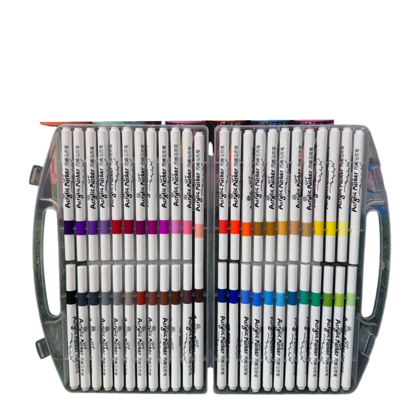 BBM 48-Piece Premium Acrylic Paint Marker Pens Set – Quick-Drying Waterproof Markers for Multi-Surface Arts & Crafts