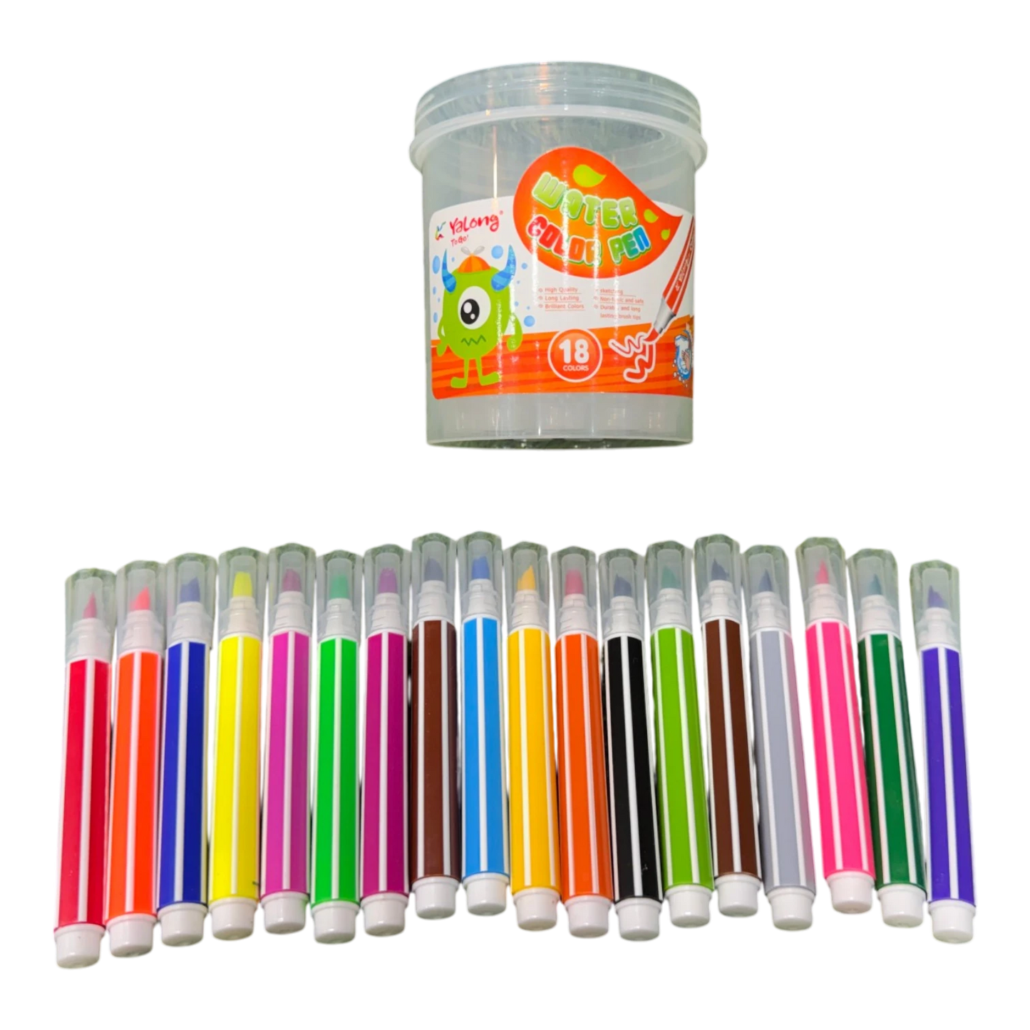 Yalong Water Color Pen – 18 Pcs Barrel Set 1. Product Title