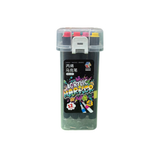 Huihuajia 12-Piece Premium Acrylic Paint Marker Pens Set – Quick-Drying Waterproof Multi-Surface Markers in a Heavy-Duty Locking Case