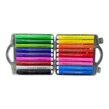 Yalong 18-Piece Super Washable Marker Set – Non-Toxic Bright Coloring Pens with Durable Fiber Tips in a Portable Carrying Case