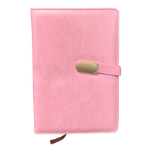 Premium Faux Leather Executive Diary with Magnetic Closing Hook – Elegant A5 Notebook for Office, Journaling, and Daily Planning (Orange, Pink, Blue, Black)
