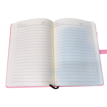 Premium Faux Leather Executive Diary with Magnetic Closing Hook – Elegant A5 Notebook for Office, Journaling, and Daily Planning (Orange, Pink, Blue, Black)