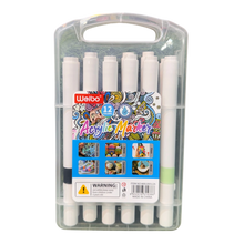 Weibo 12-Piece Premium Acrylic Paint Marker Set – Water-Based Waterproof Multi-Surface Markers with Portable Hard Carrying Case