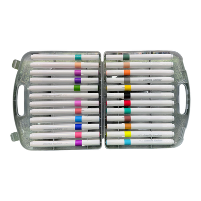 Weibo 24-Piece Premium Acrylic Paint Marker Set – Water-Based Waterproof Multi-Surface Markers with Portable Hard Carrying Case