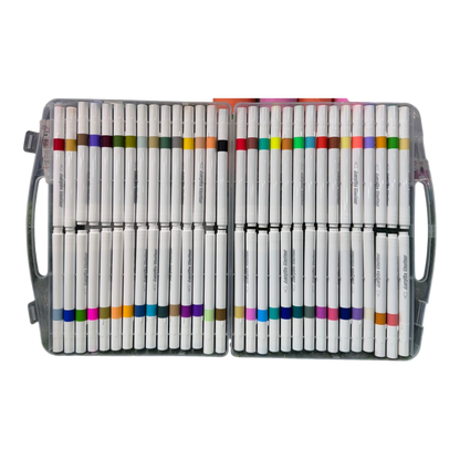 Weibo 60-Piece Premium Acrylic Paint Marker Set – Water-Based Waterproof Multi-Surface Markers with Portable Hard Carrying Case