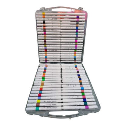 Weibo 80-Piece Premium Acrylic Paint Marker Set – Water-Based Waterproof Multi-Surface Markers with Portable Hard Carrying Case