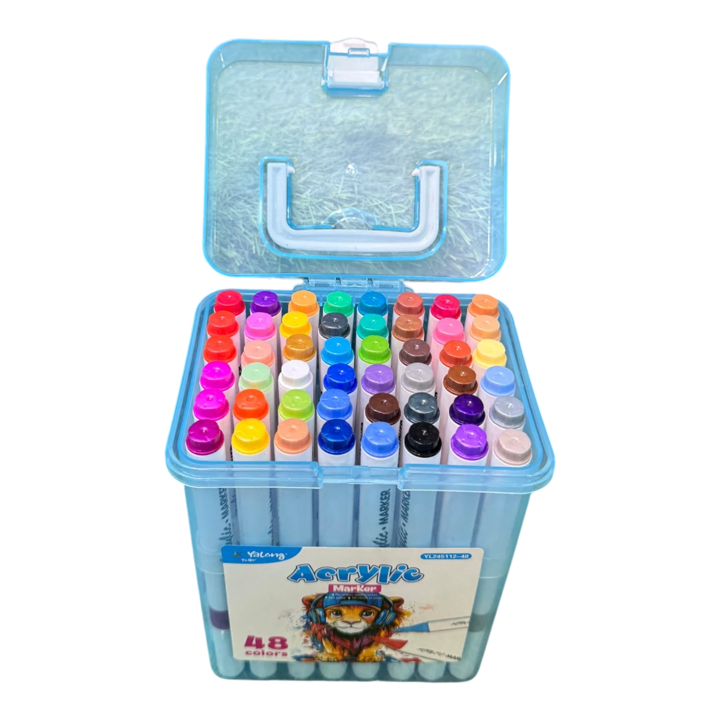 Yalong Acrylic Marker Pens Box Pack - 48 Pieces