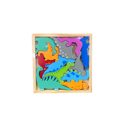 Educational Wooden Dinosaur Number Jigsaw Puzzle Board (1-20)