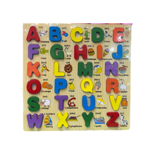 Educational Wooden A-Z Alphabet Capital Letters Puzzle Board