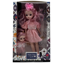 Happy Time Flower Series Fashion Doll Set (Mother & Daughter Pink Edition)
