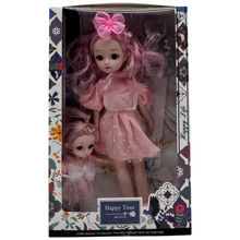 Happy Time Flower Series Fashion Doll Set (Mother & Daughter Pink Edition)