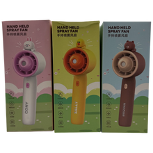 Cute Character Handheld Rechargeable Water Spray Fan