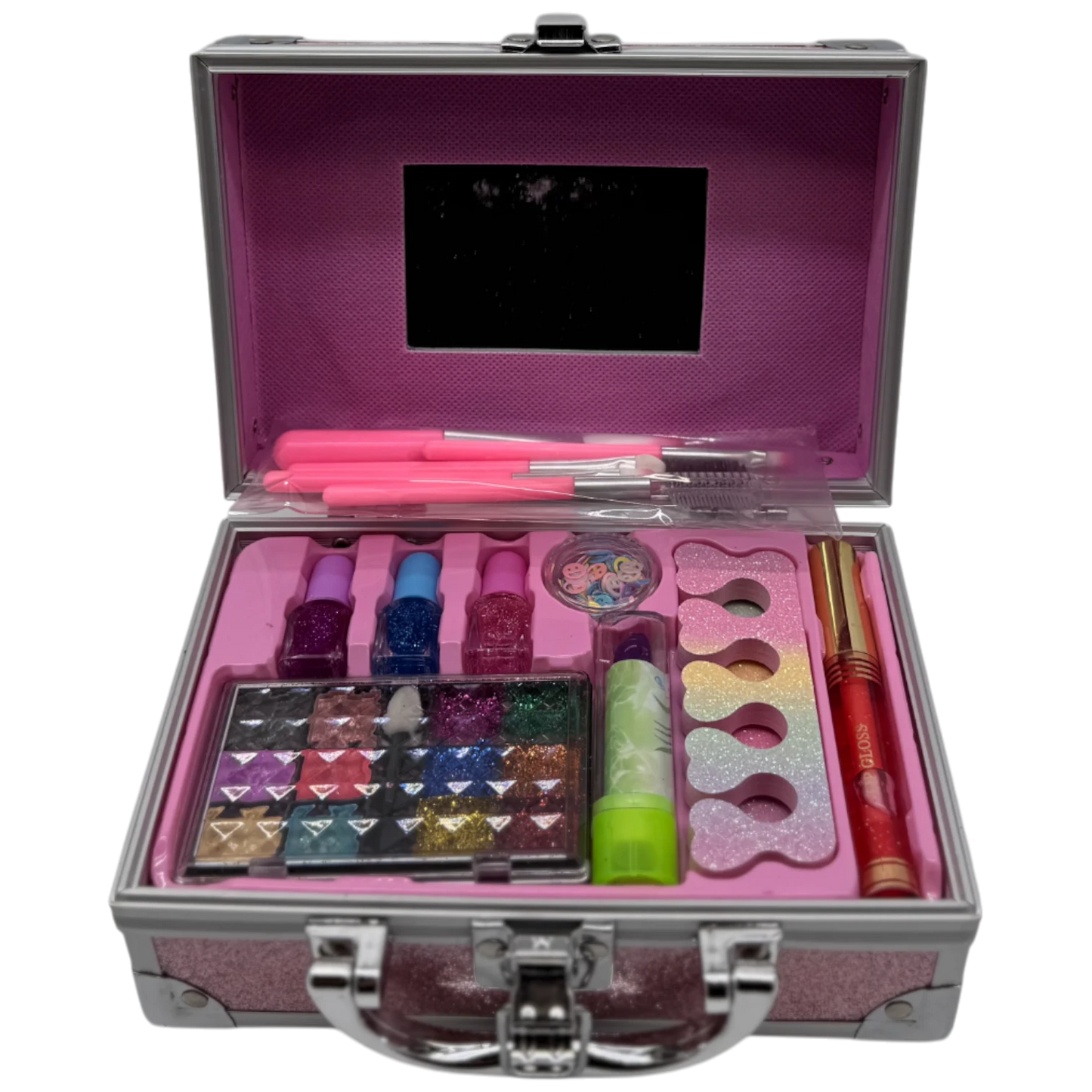 Pet Dolls Surprise Glitter Vanity Makeup Case for Kids (Small Edition)