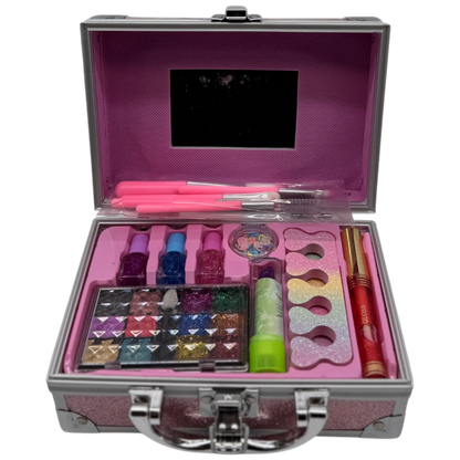 Pet Dolls Surprise Glitter Vanity Makeup Case for Kids (Small Edition)