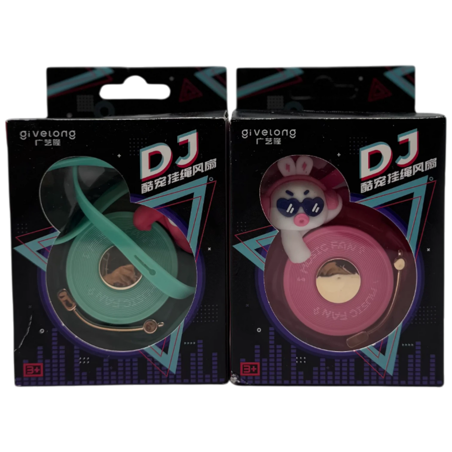 Givelong DJ Style Wearable Lanyard Necklace Fan for Kids