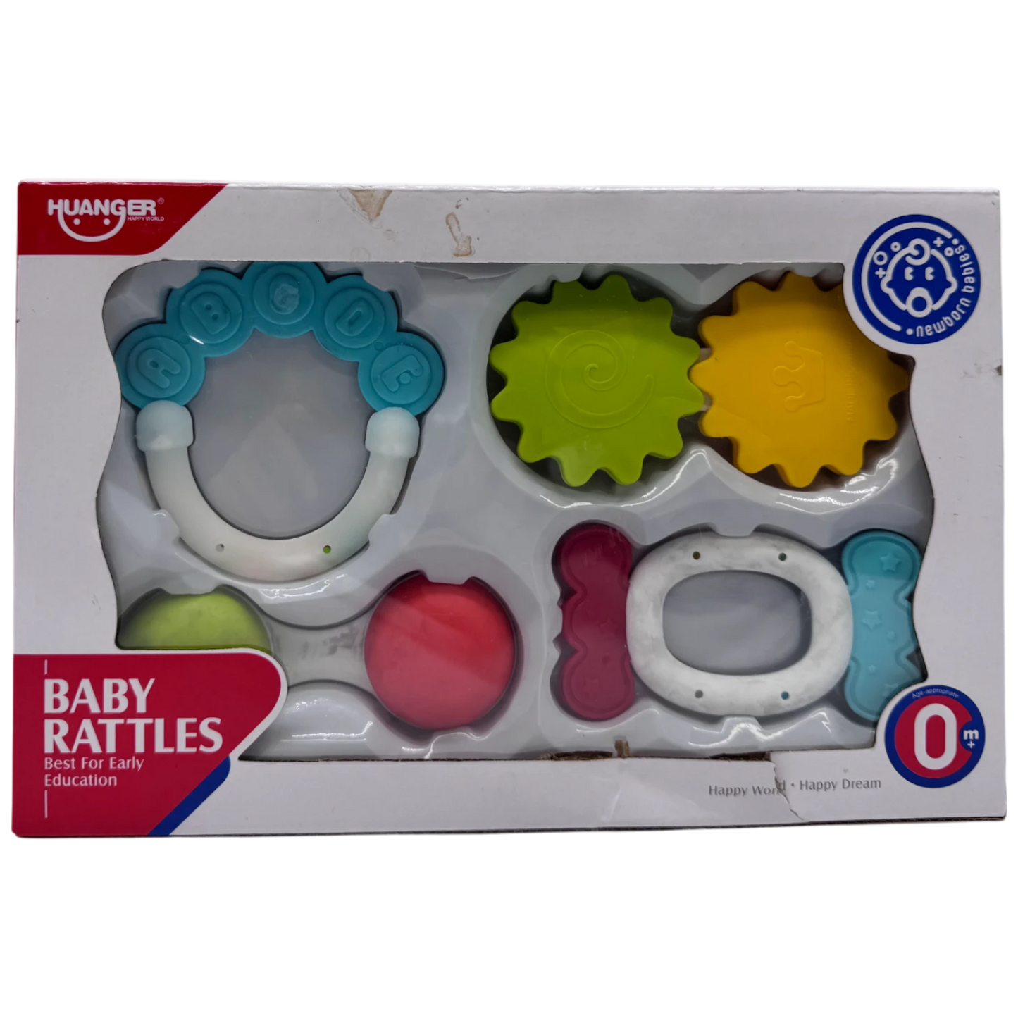 Huanger Newborn Baby Rattles & Teethers Early Education Gift Set