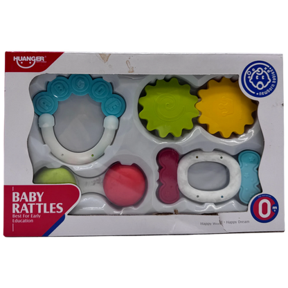 Huanger Newborn Baby Rattles & Teethers Early Education Gift Set